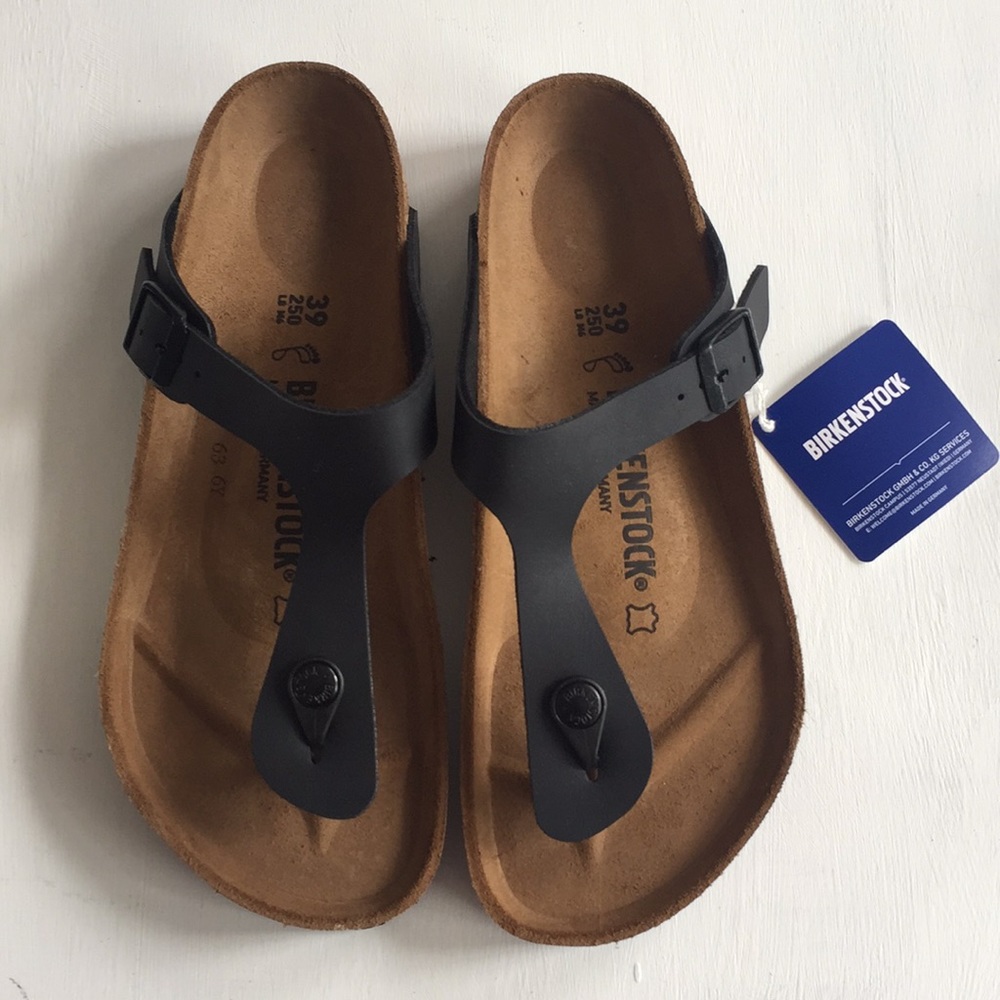 Birkenstock Sandals - Gizeh Black, Size 9